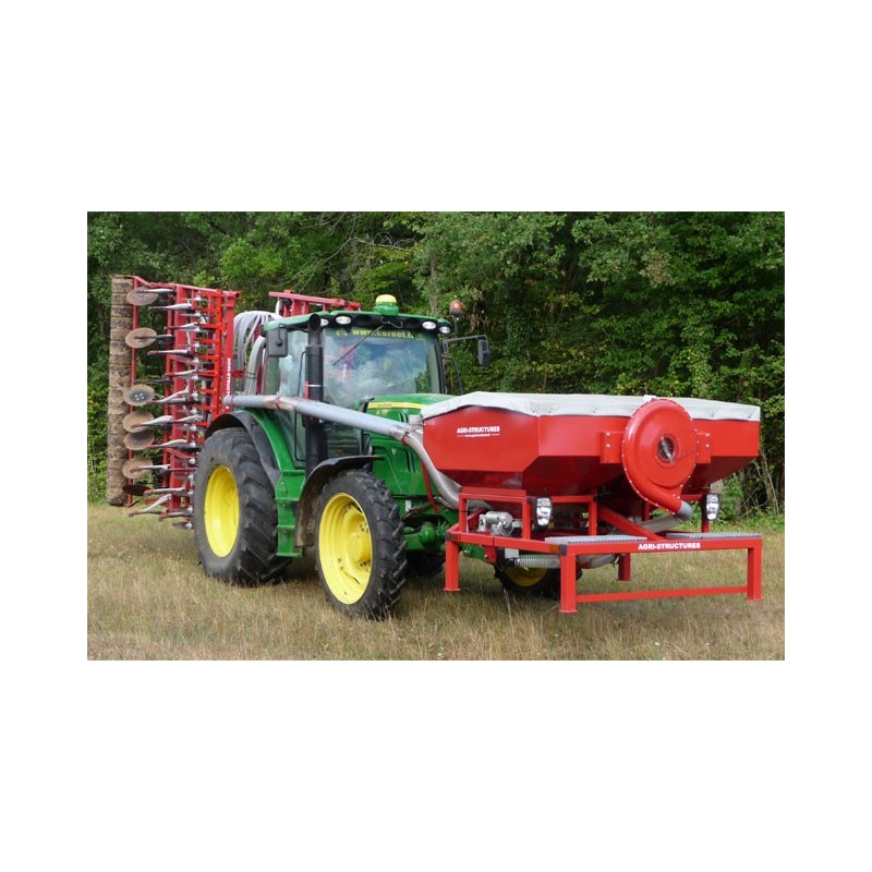 DOUBLE TRÉMIE SEMOIR SUR RELEVAGE AVANT DOUBLE TRÉMIE SEMOIR SUR RELEVAGE AVANT